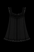 黒レースメッシュトップ