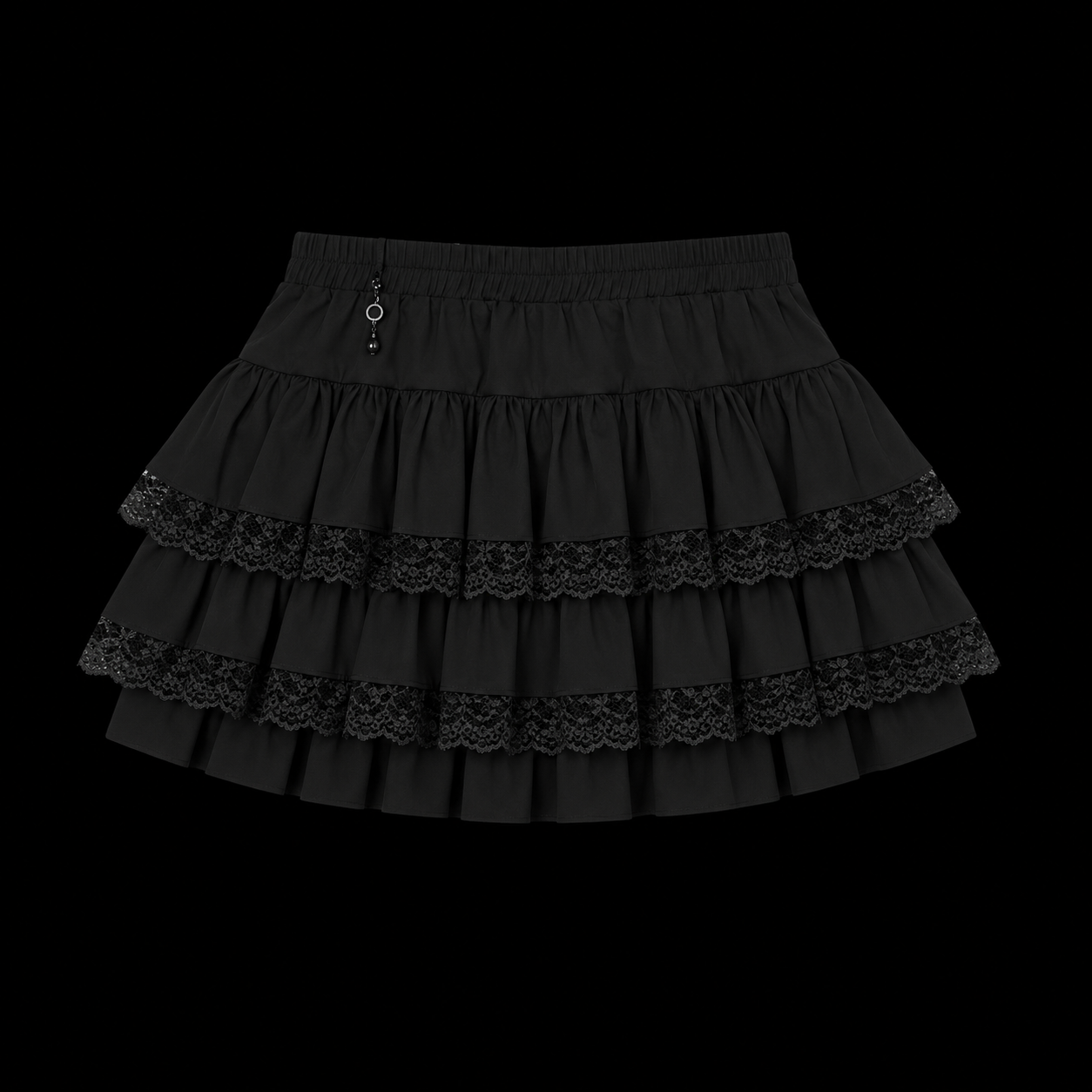 黒いレーススカート