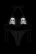 黒いドクロビキニ