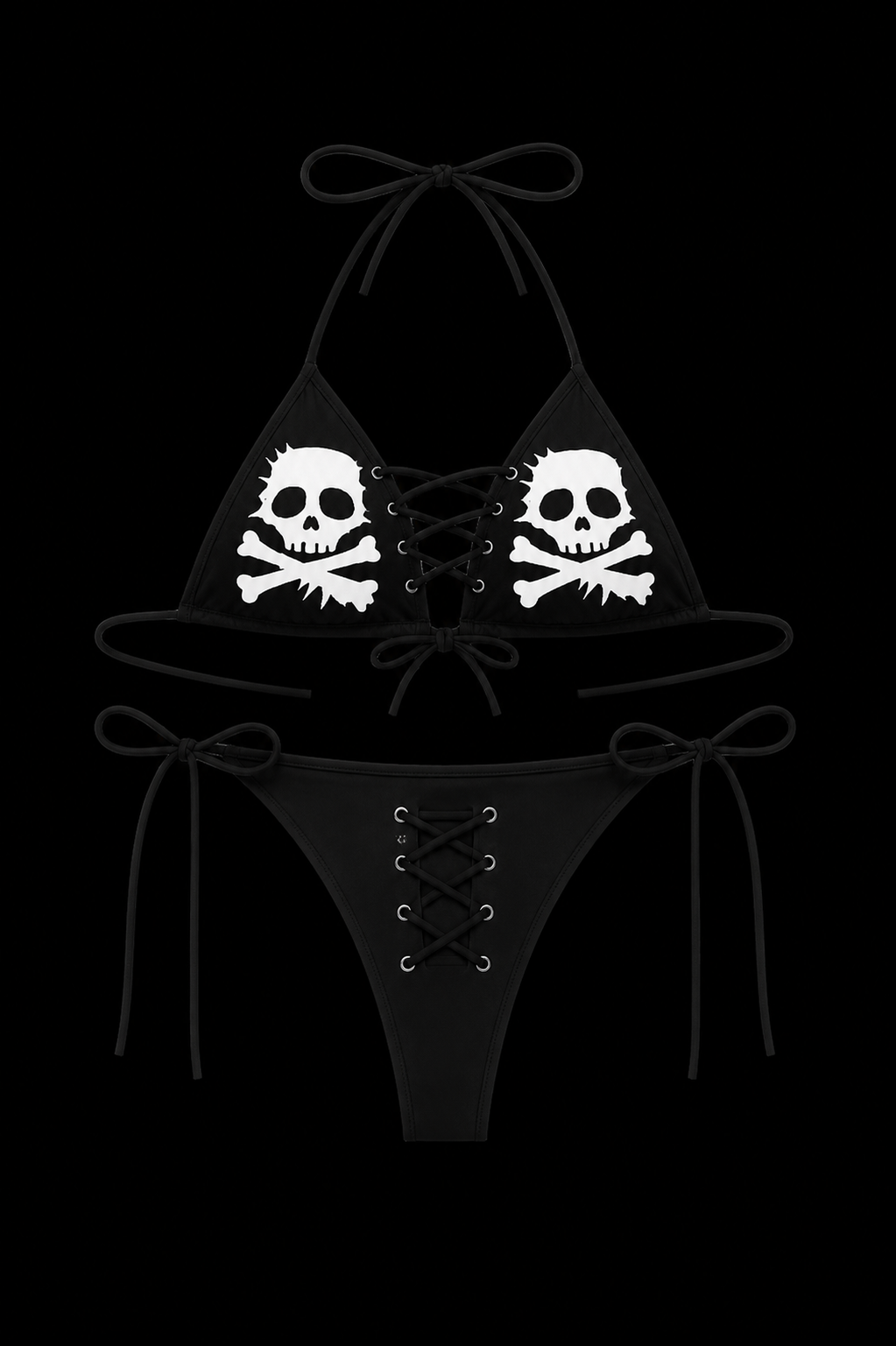 黒いドクロビキニ