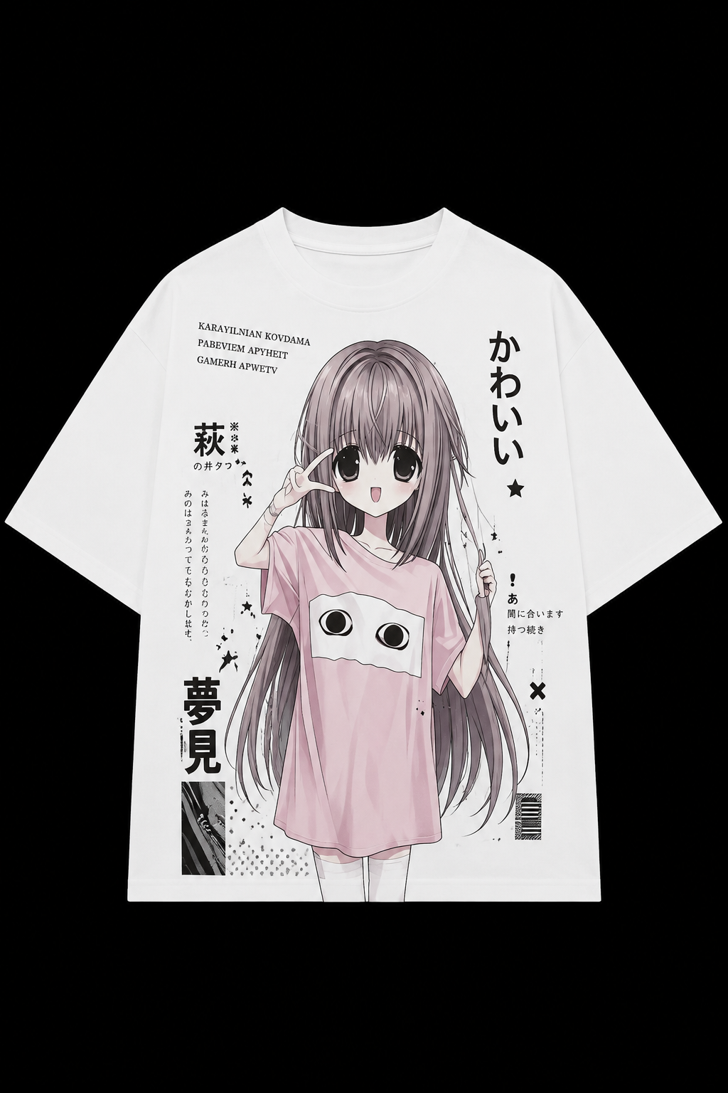 anime girl moe shirt pink