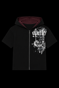 black and red japanese hoodie