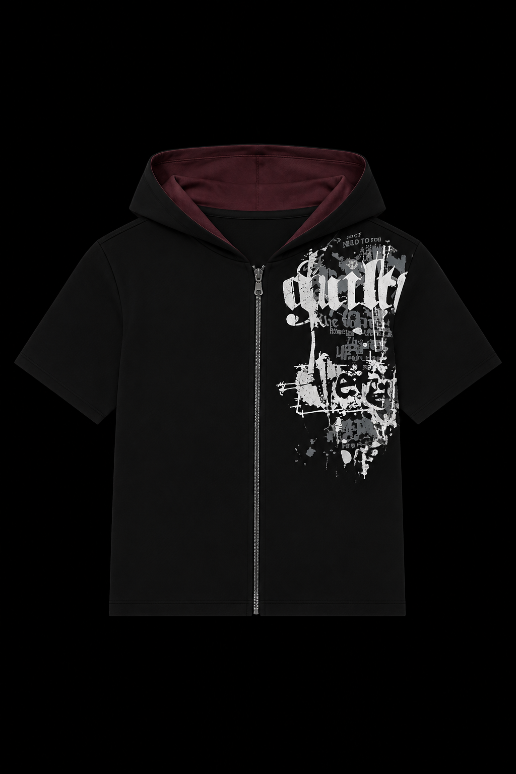 black and red japanese hoodie