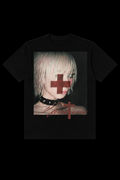 black shirt + japenese shirt