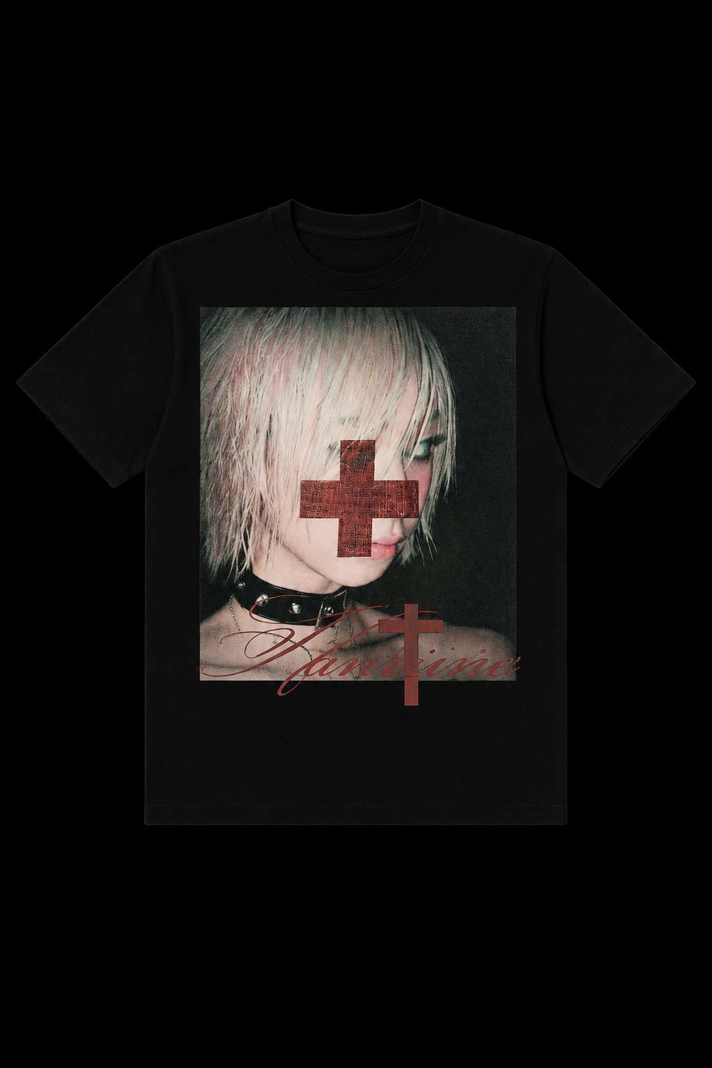 black shirt + japenese shirt