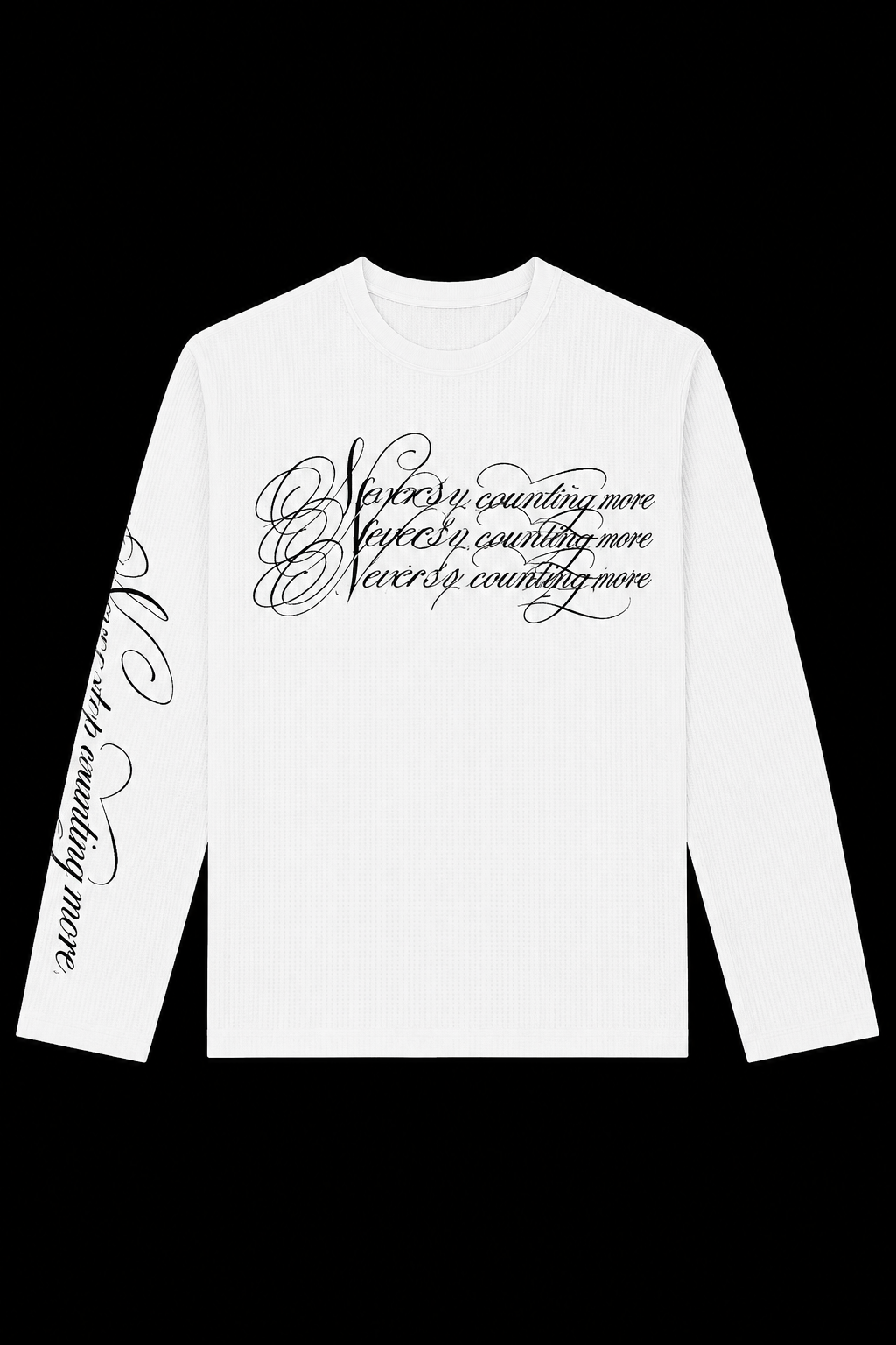 white worded japanese sweater