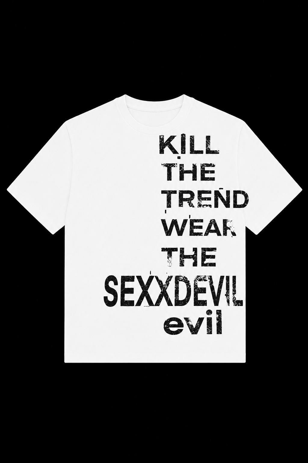 white kill the trend woman tee