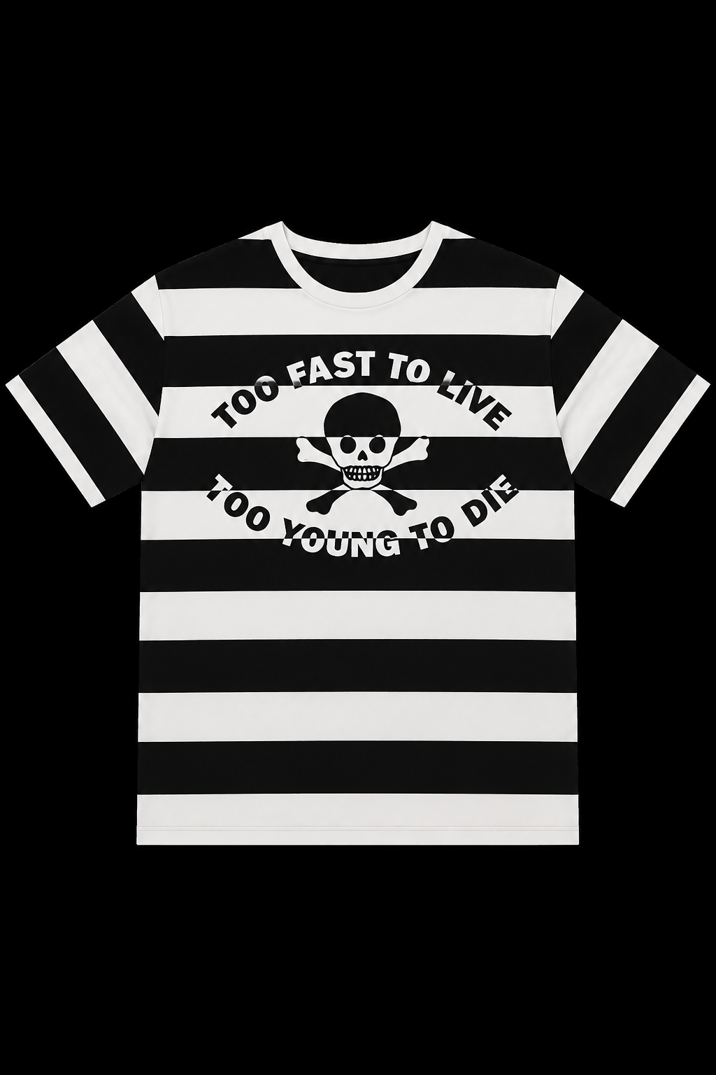 too young to die stripped tee
