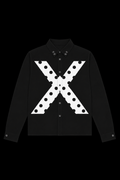 polka dot X button up