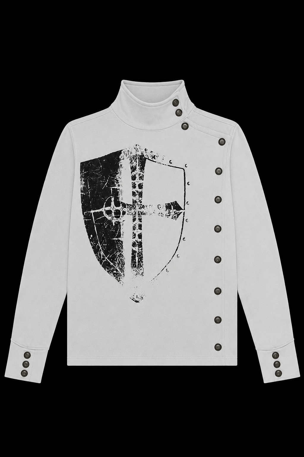 men white cross button jacket