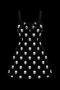 black woman skull dress