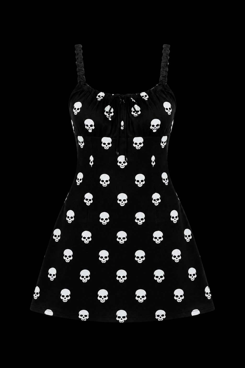 black woman skull dress