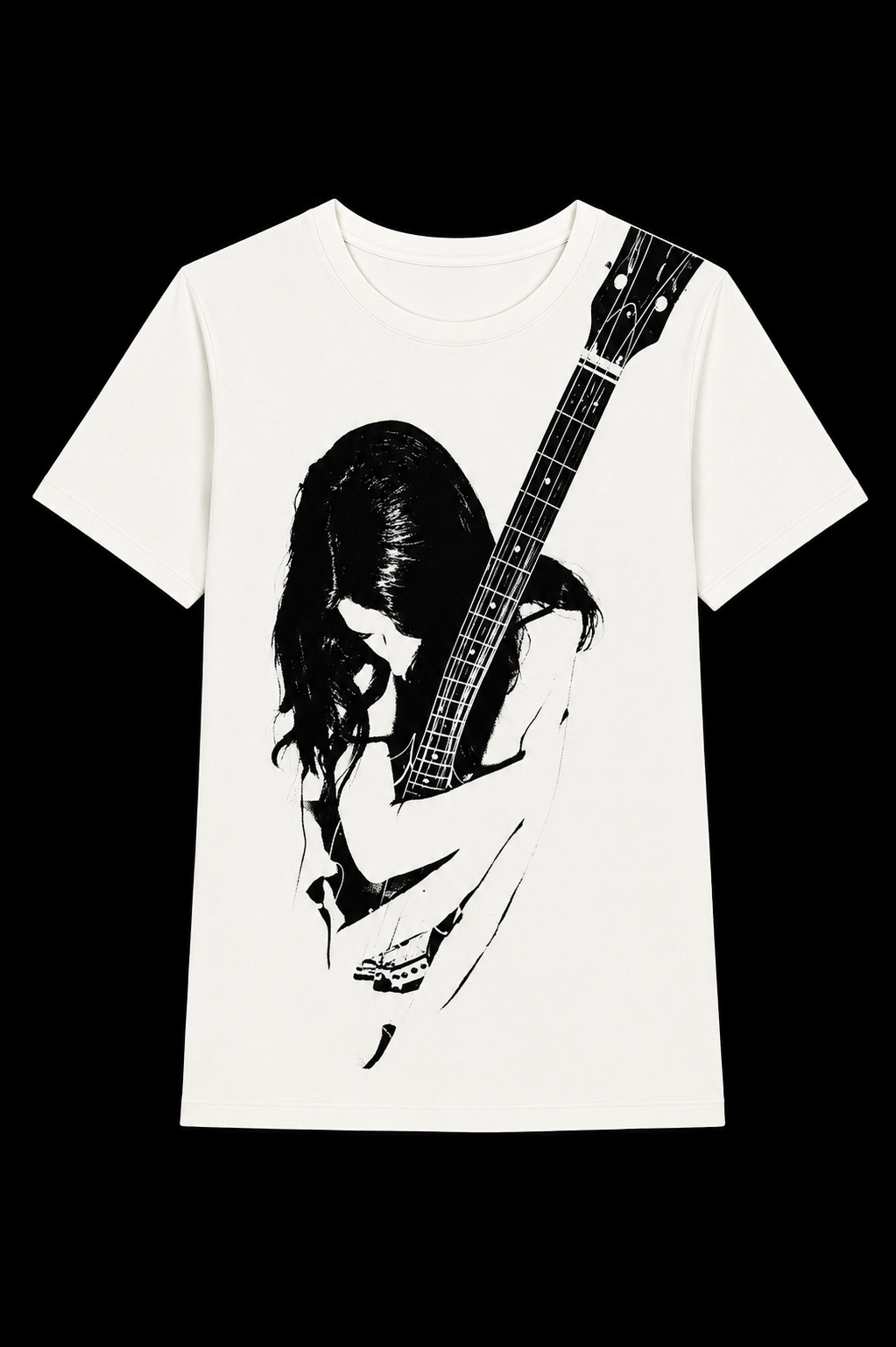 white rockstar girl shirt
