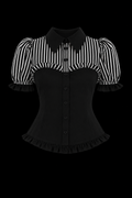 black and white stripped collarcorset