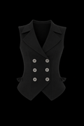 black button vest