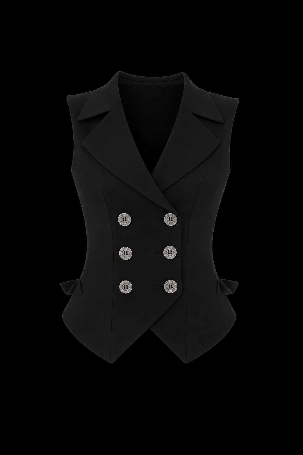 black button vest