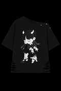 goth girl baggy shirt