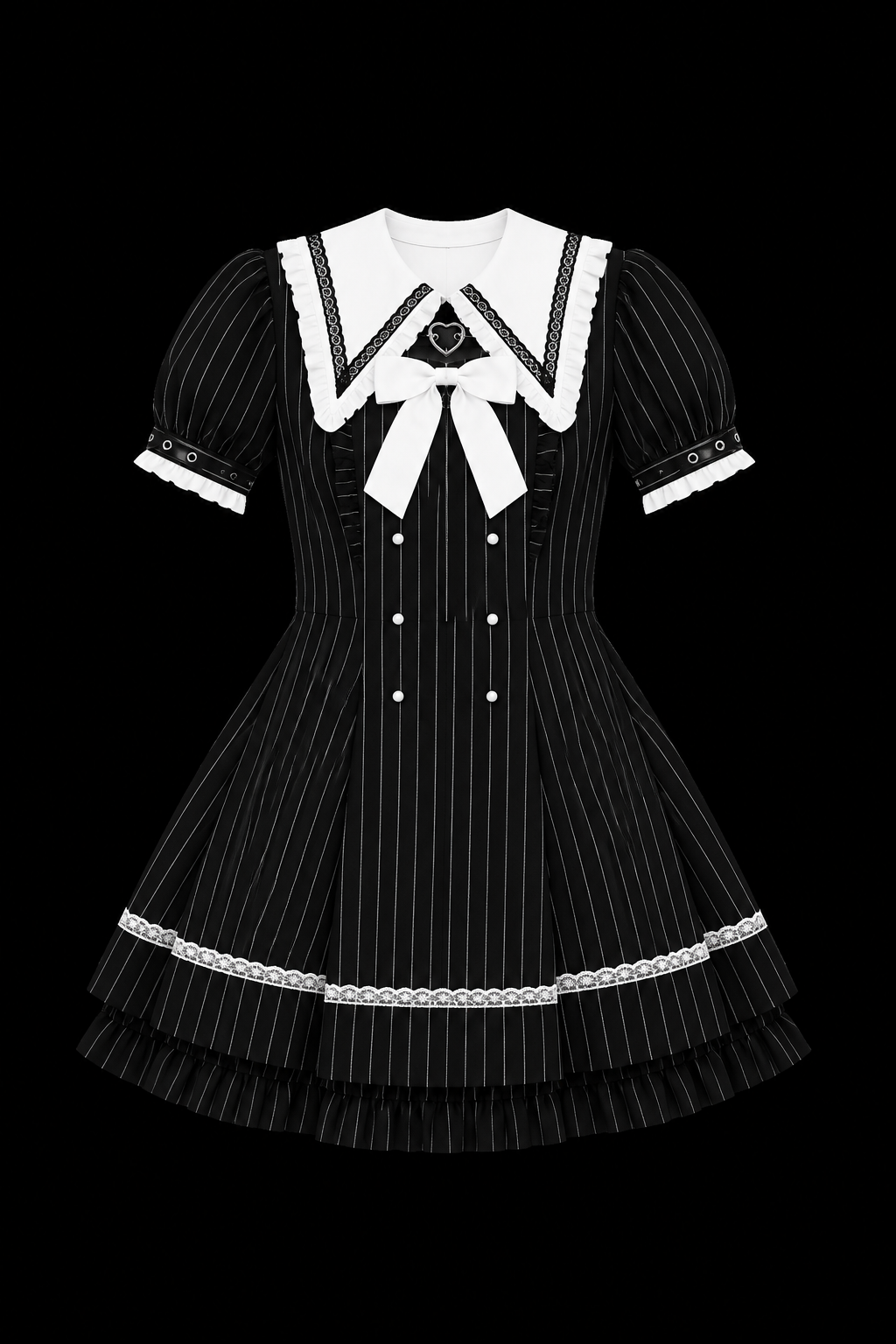 black and white stripped dress skirt