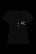 black button cat shirt