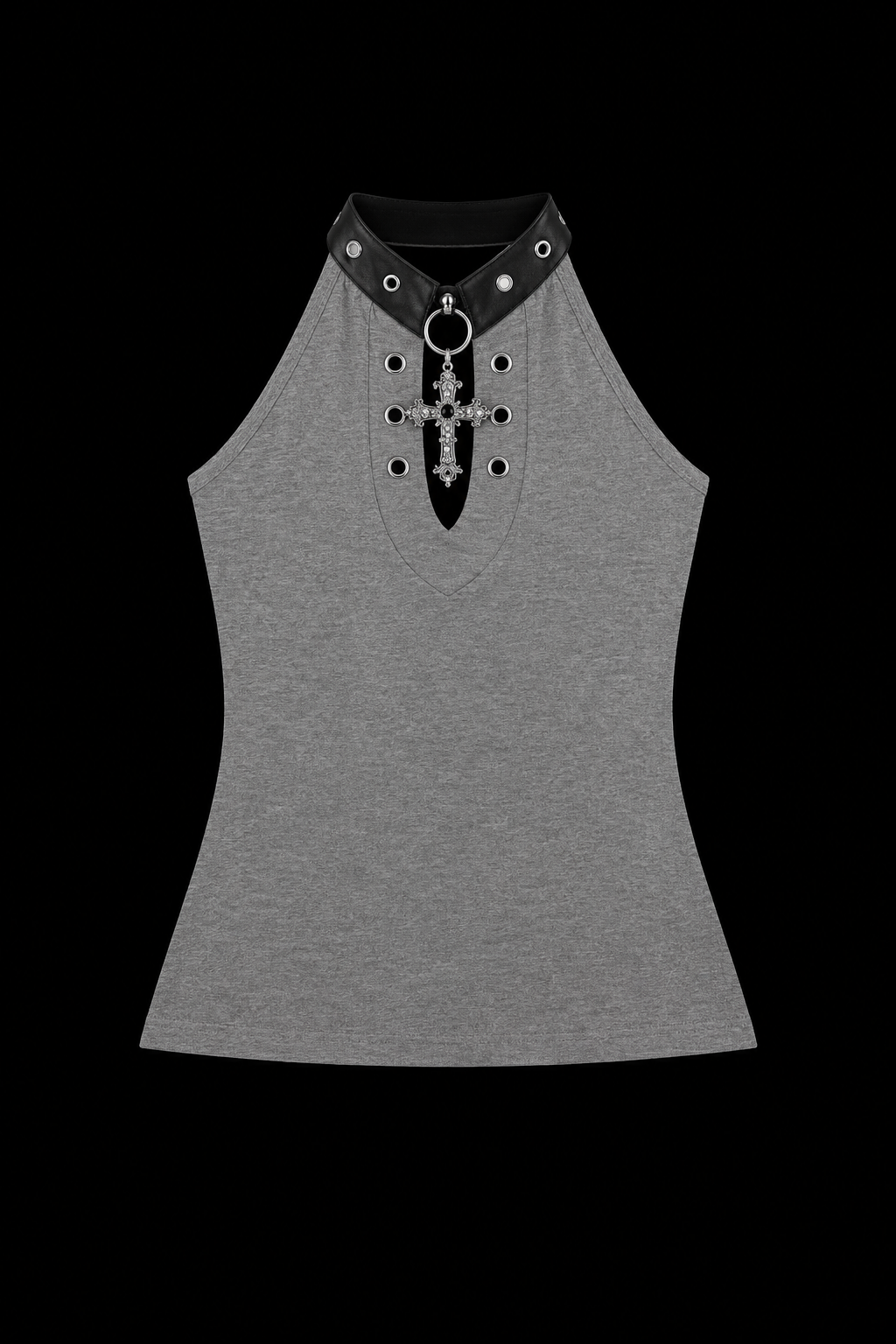 grey woman collar shirt