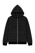 grey and black zipper hoodie