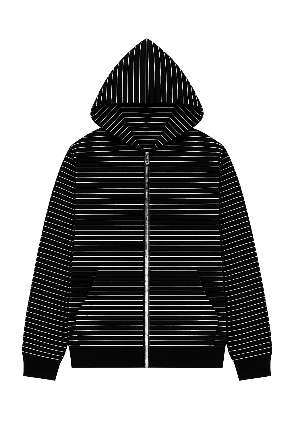 grey and black zipper hoodie