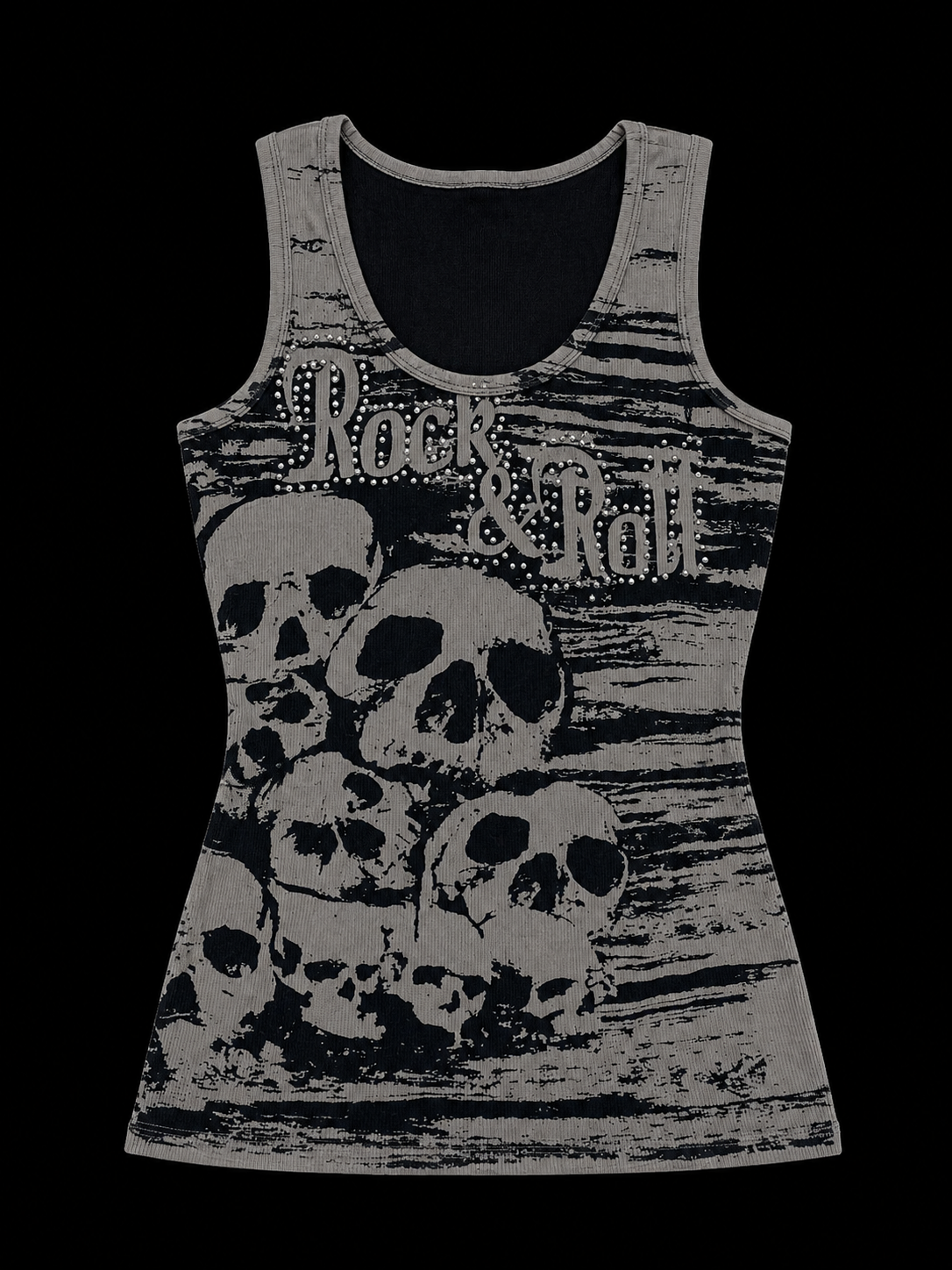 rock and roll skull t shirt