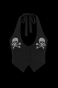 black vest skull shirt