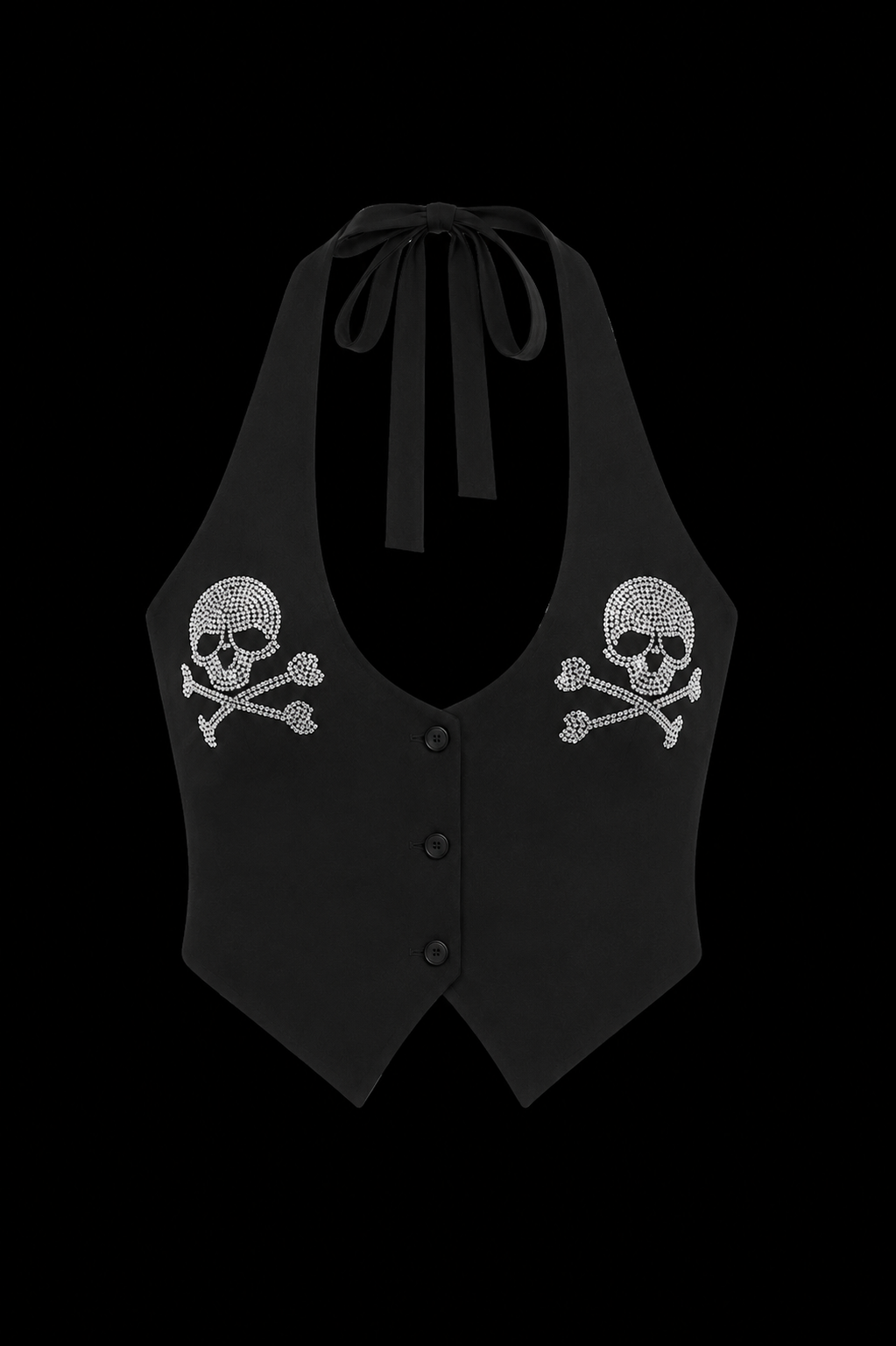 black vest skull shirt