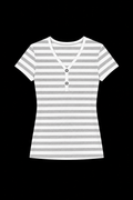 white and grey stripped shirt