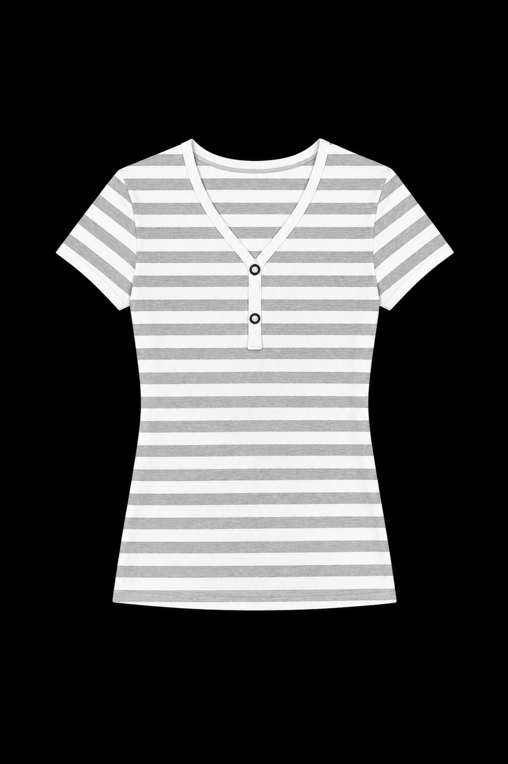 white and grey stripped shirt