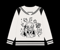 white anime school sailor top