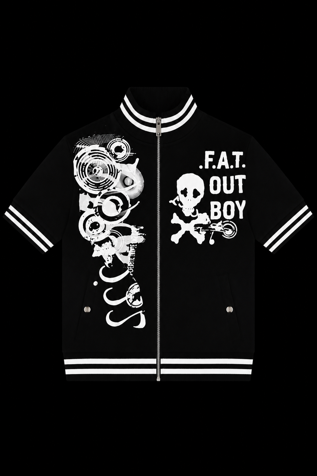 black male skull zipper jacket