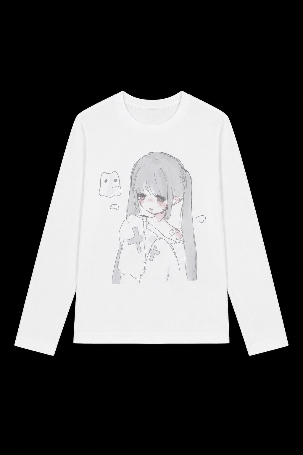anime girl white shirt