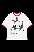 japanese cute cat being hung white shirt