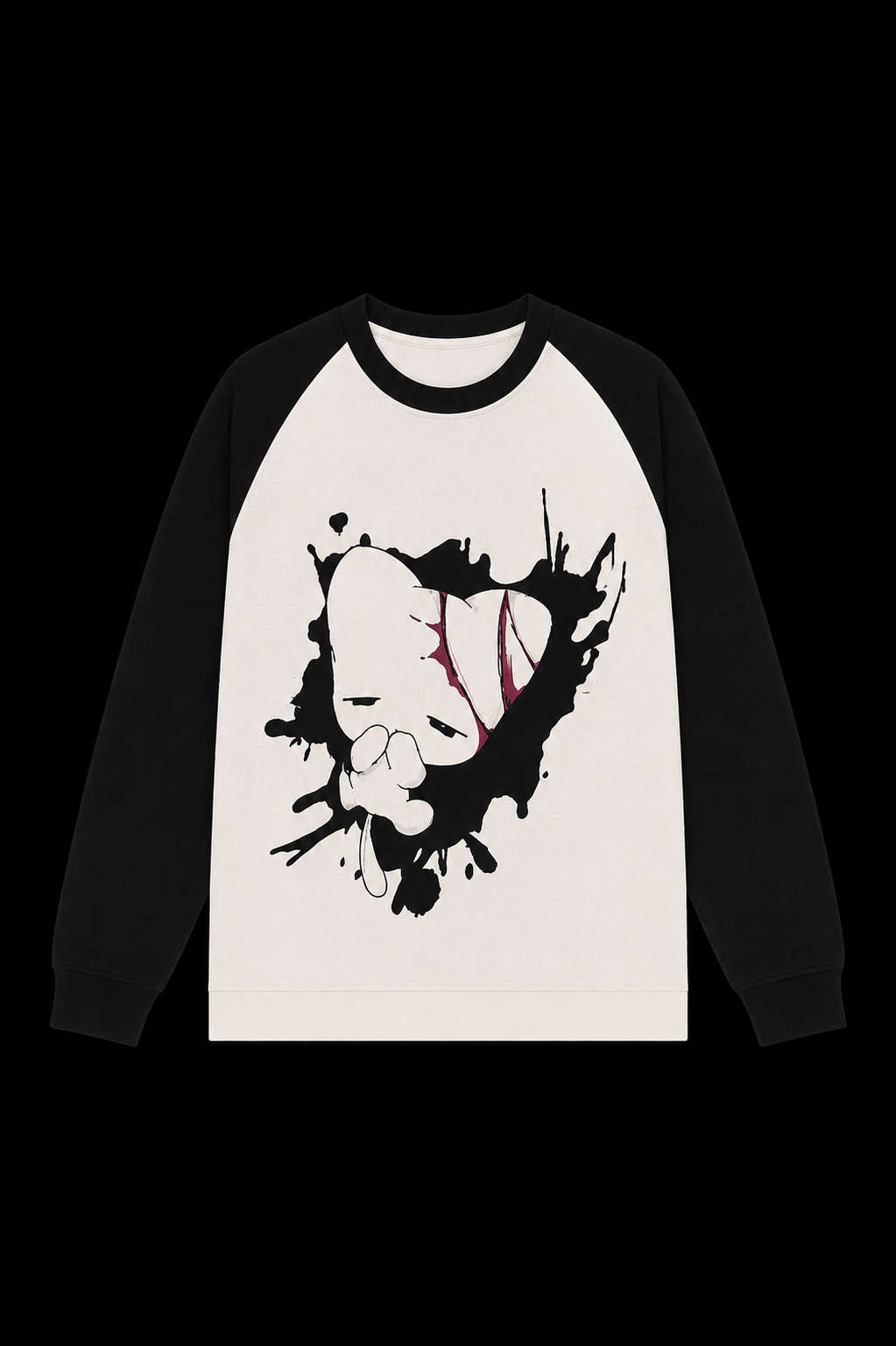 cute bloody cat black and white shirt