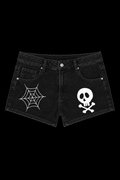 web skull woman shorts