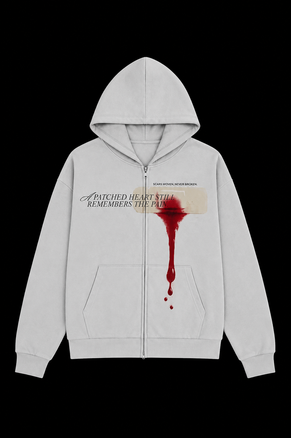 white bloody bandaged
