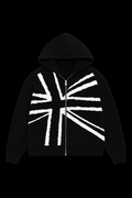 black and white mans hoodie