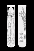 black and white anime high thigh