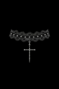 cross lace necklace