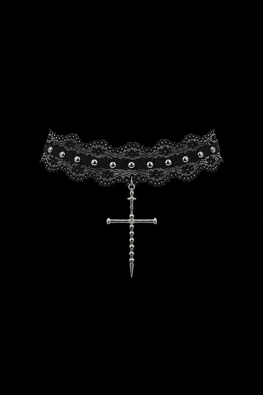 cross lace necklace