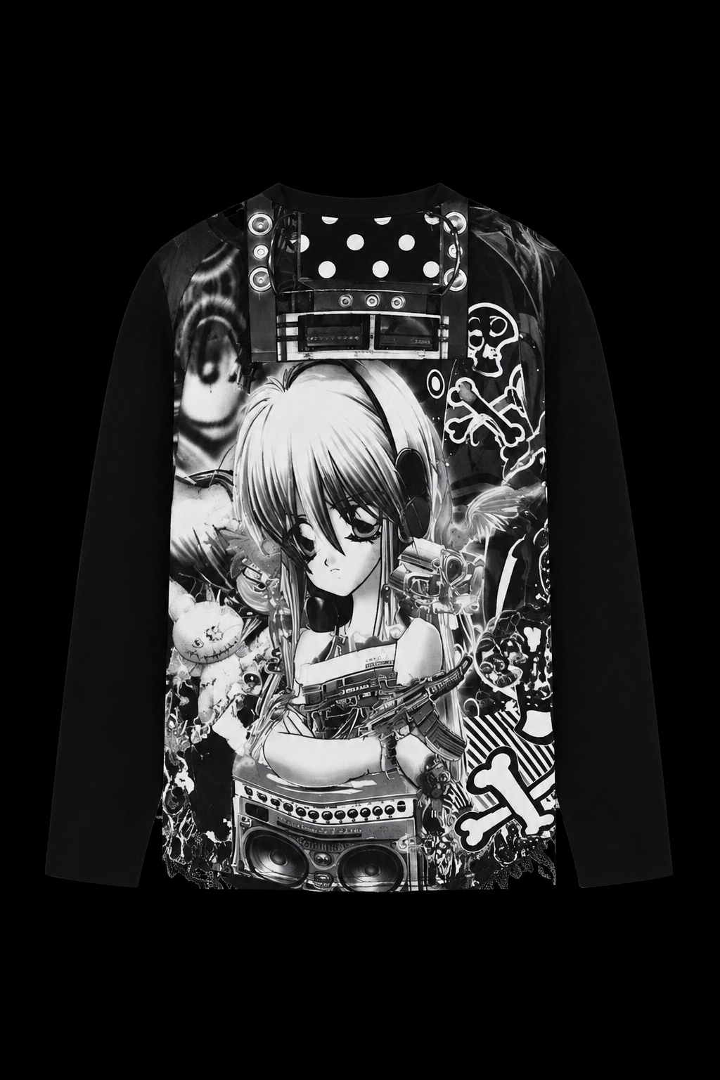 grey anime girl shirt