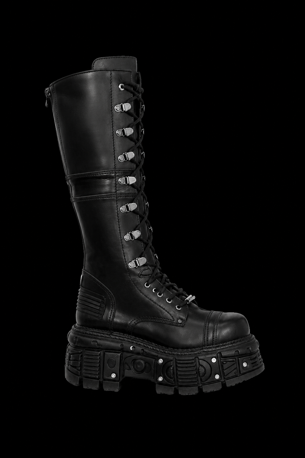 japanese long black boots