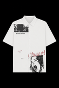 button up girl screaming shirt