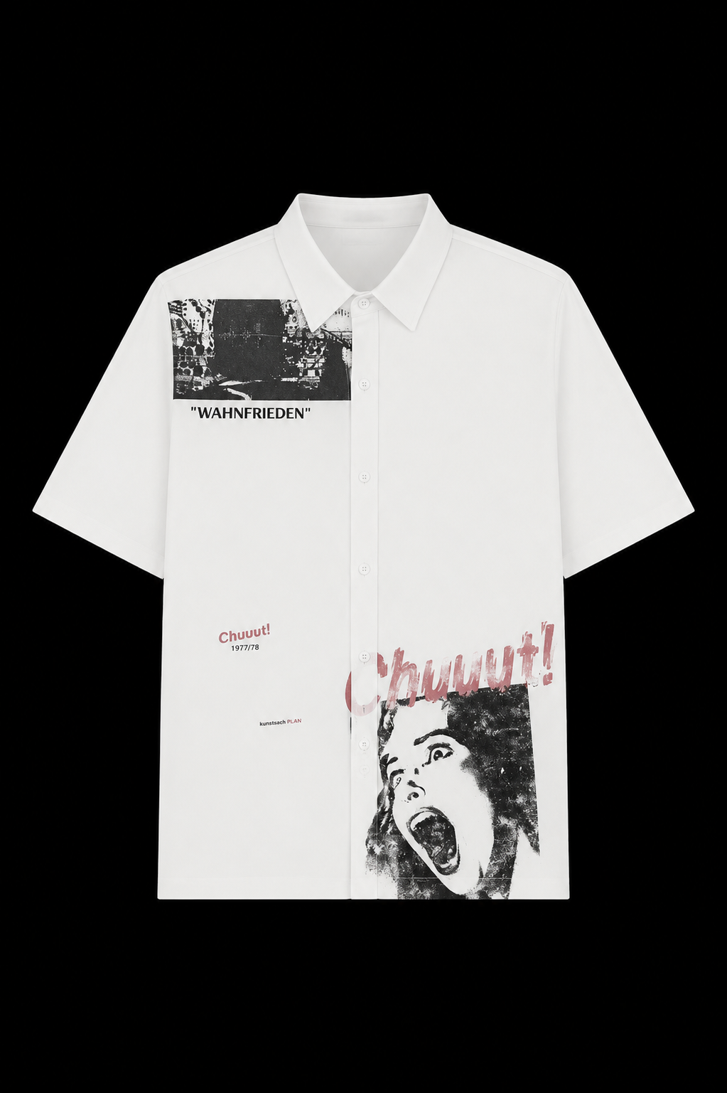 button up girl screaming shirt