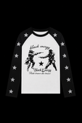 black and white strip star shirt