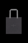 white stripped cross bag