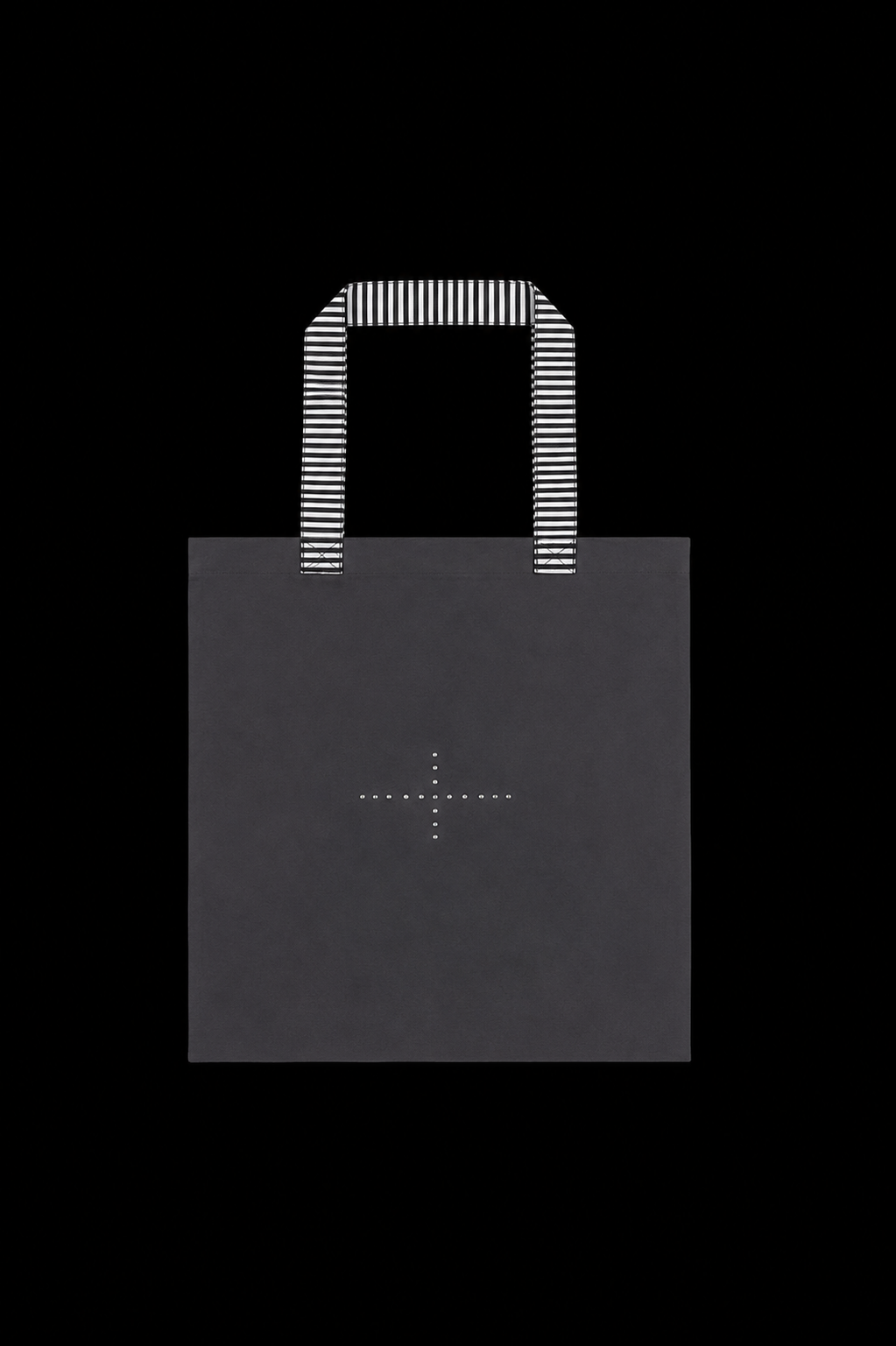 white stripped cross bag