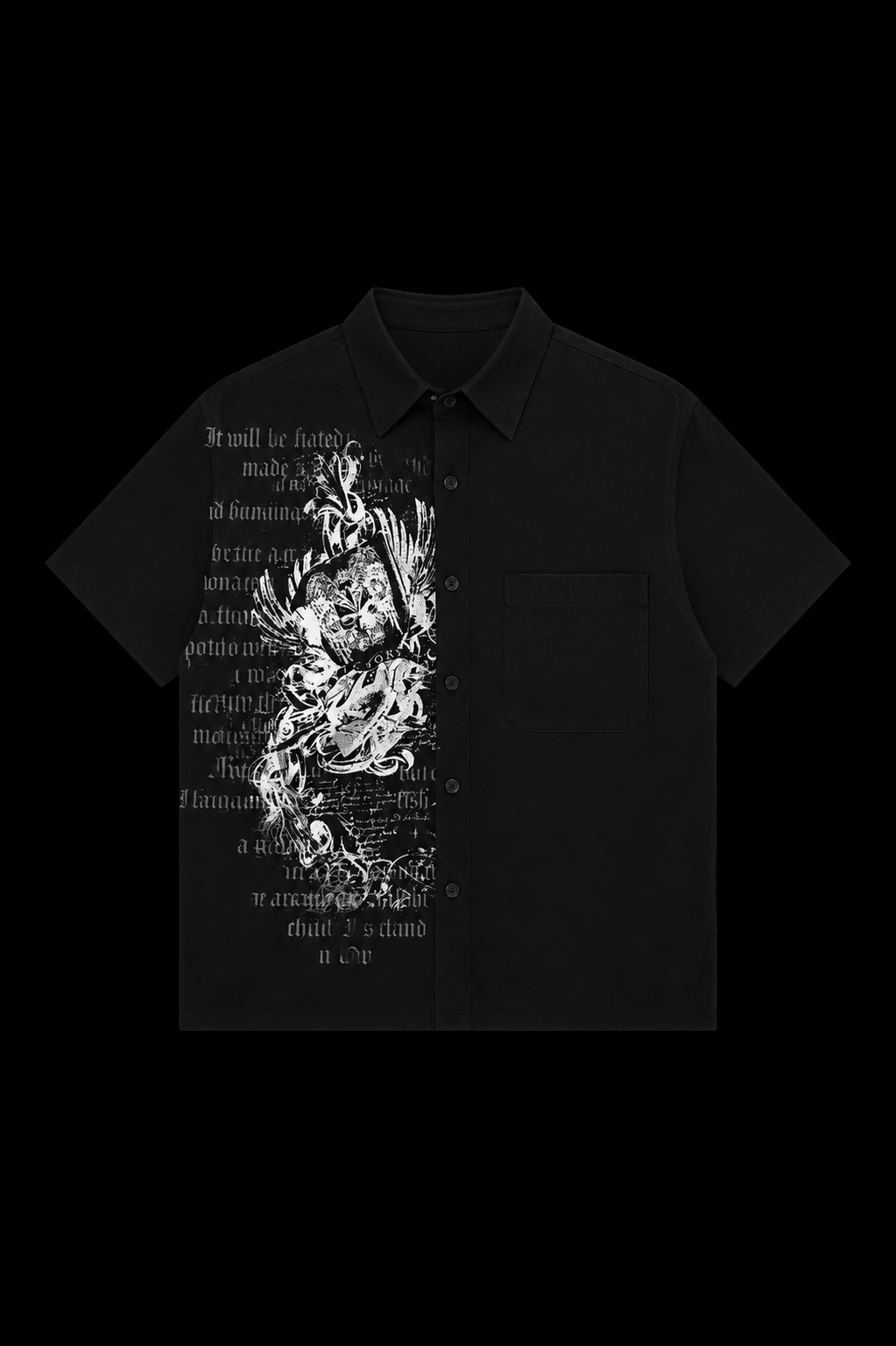 black button men shirt
